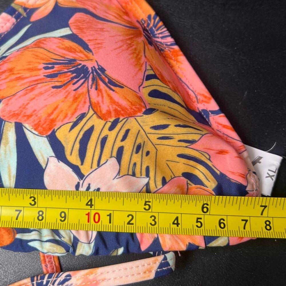 NWT Heat XL Swim Top Pink Adjustable Floral Bikini - Picture 5 of 5
